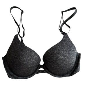 Victoria's Secret Perfect Shape Bra, Size 32C, Dark Grey/Black Space Dye